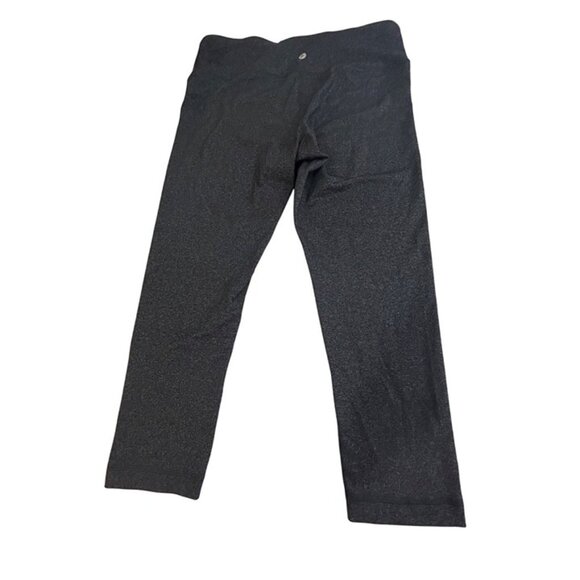 90 Degree by Reflex Cropped Leggings M Grey Logo Gym Yoga Workout Gift Women - Picture 6 of 8